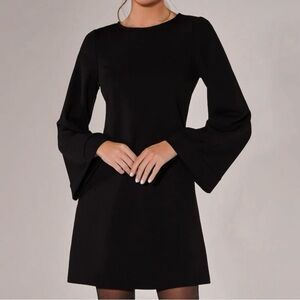 Ralph Lauren Winter Black Long Bell Sleeve Dress